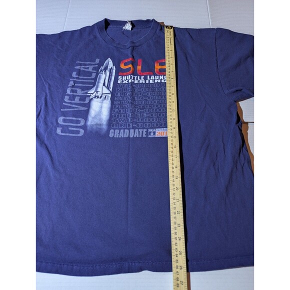 NASA Go Vertical tee shirt unisex Blue Shuttle Launch Graduate 2010 Size XL - Picture 3 of 7